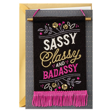 Signature Birthday Card for Her (Sassy and Classy Flag)