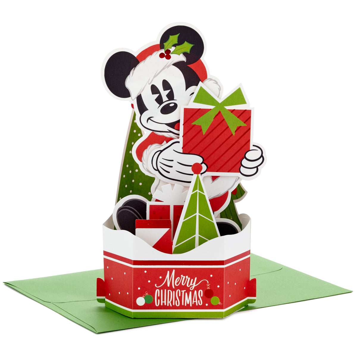 Paper Wonder Mickey Mouse Displayable Pop Up Christmas Card (Santa Cla