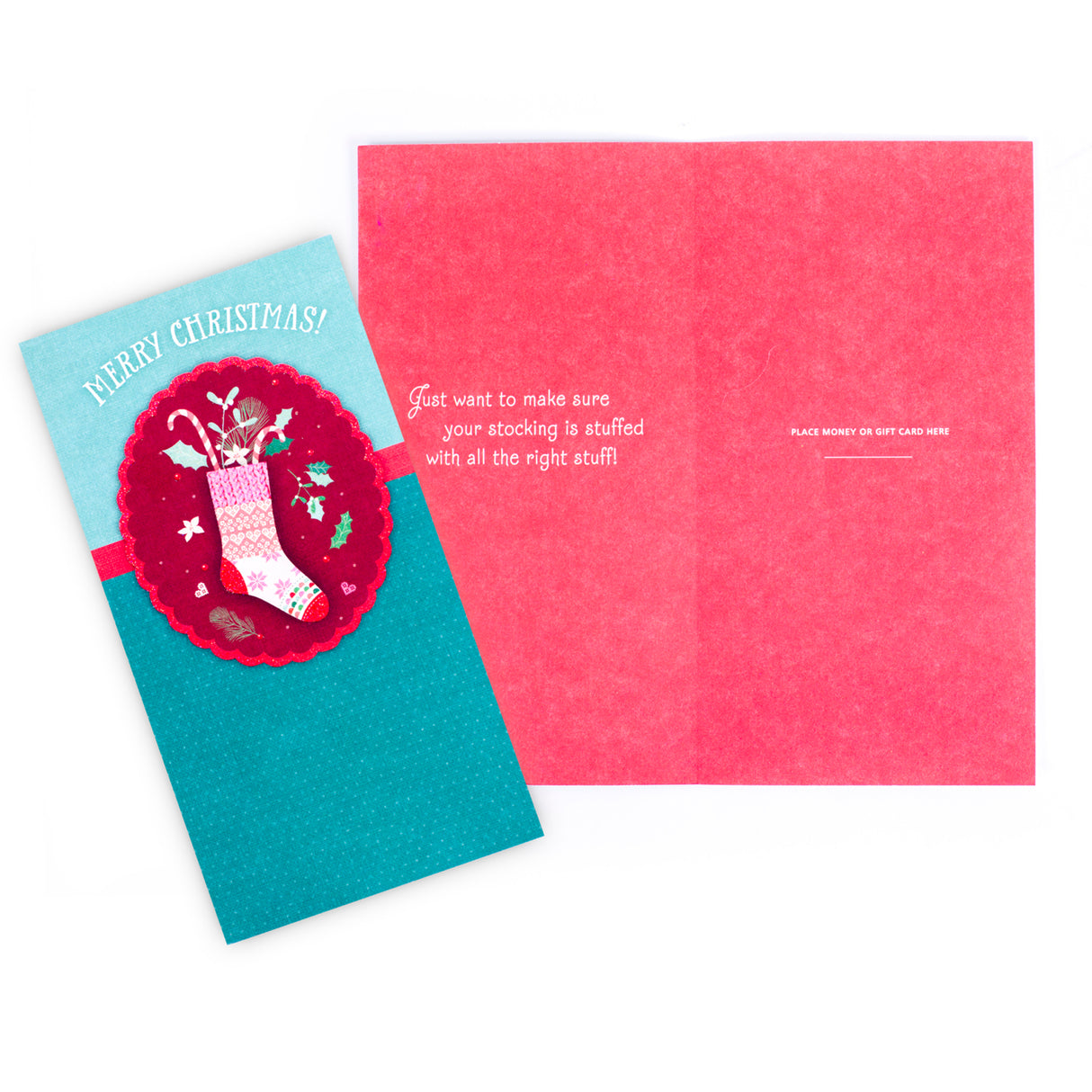Christmas Money or Gift Card Holder Assortment, Blue and Red (10 Cards with Envelopes)