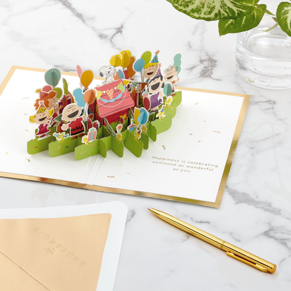 Signature Paper Wonder Peanuts Pop Up Birthday Card (Celebrate)