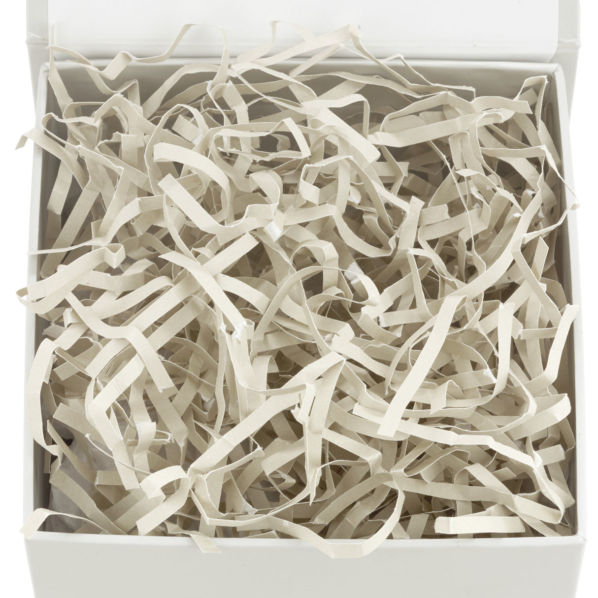 Hallmark 4" Small Gift Box with Bow and Shredded Paper Fill (Off-White) for Weddings, Graduations, Christmas, Bridesmaids Gifts