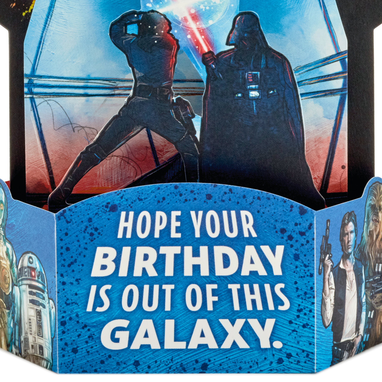 Paper Wonder Star Wars Pop Up Birthday Card with Music (Out of this Galaxy, Plays Star Wars Theme)