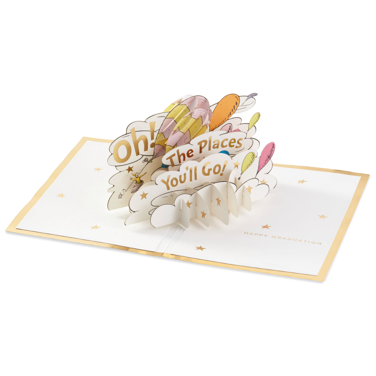 Signature Paper Wonder Dr. Seuss Pop Up Graduation Card (Oh, the Places You'll Go!)