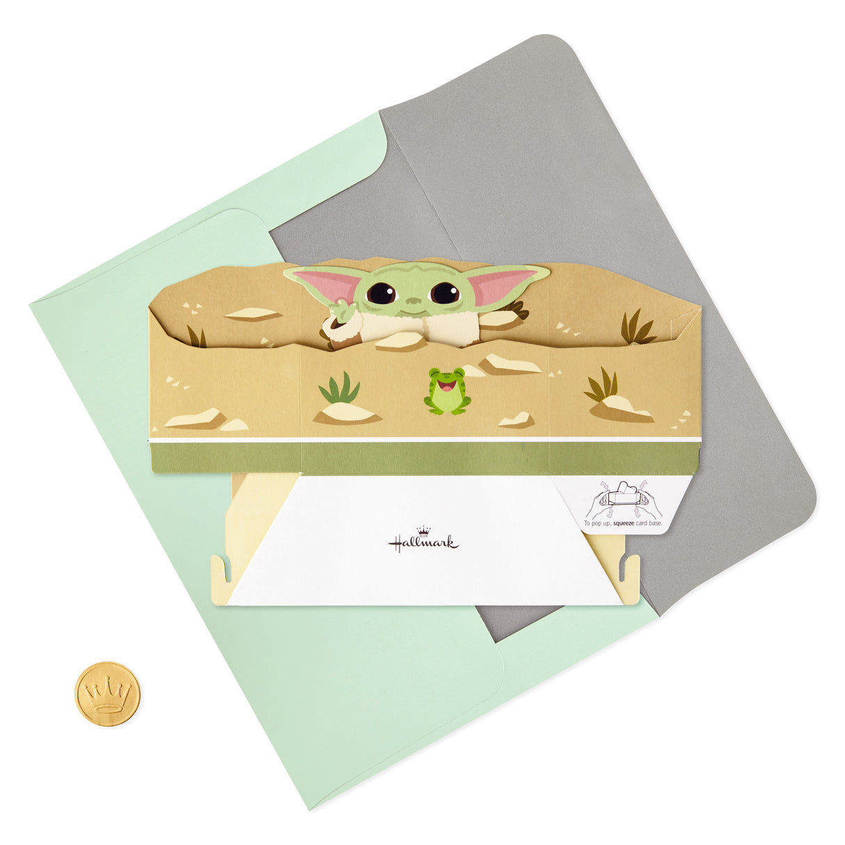 Paper Wonder Star Wars Baby Yoda Pop Up Card (Reaching Out)