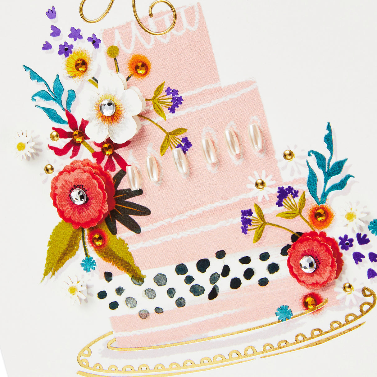 Signature Birthday Card for Sister (Elegant Cake)