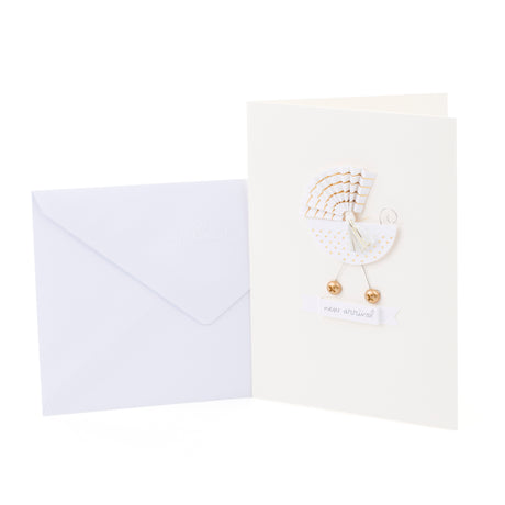 Signature Paper Craft Baby Shower Card (Stroller)