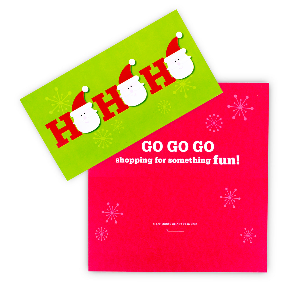 Christmas Money or Gift Card Holder Assortment, Blue and Red (10 Cards with Envelopes)