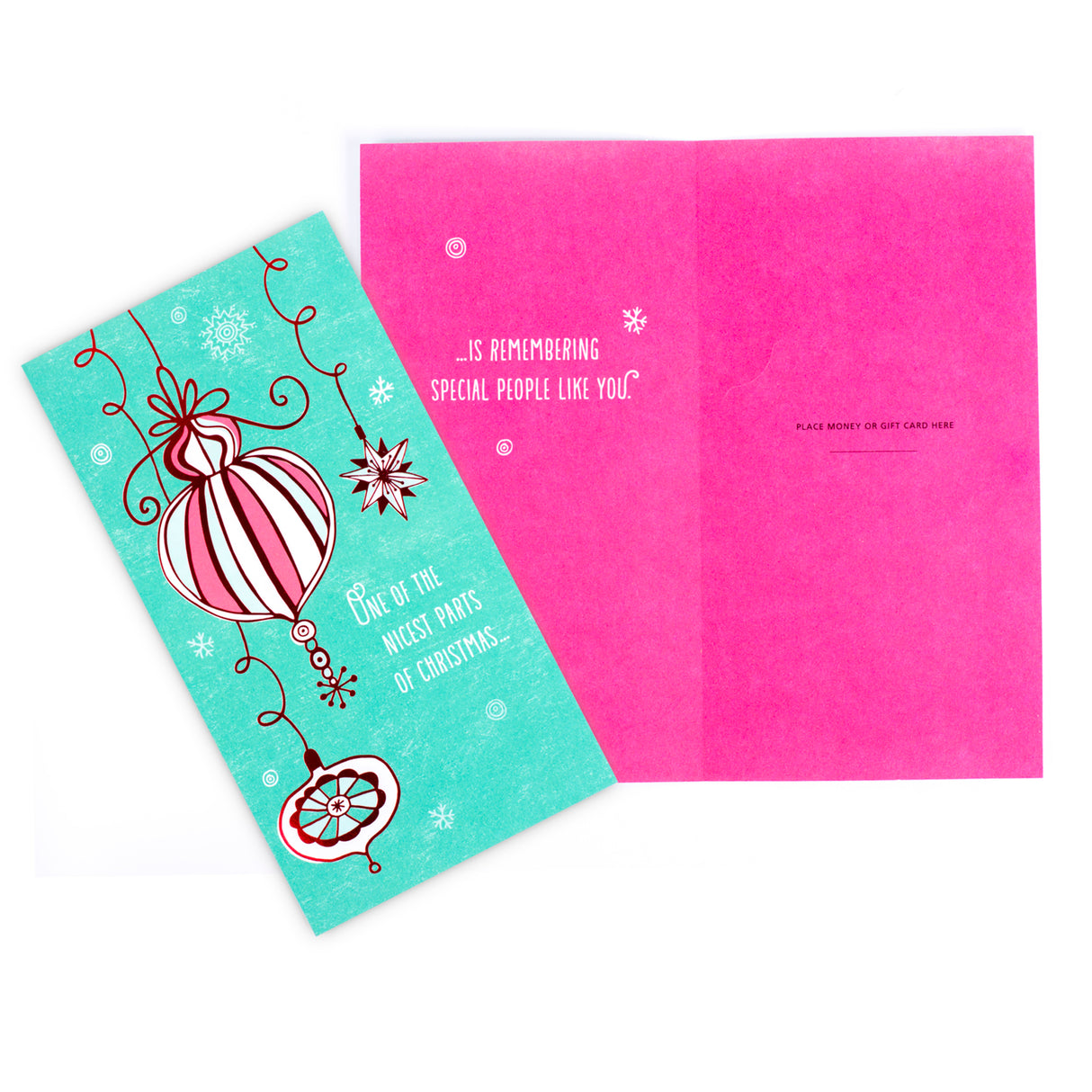 Christmas Money or Gift Card Holder Assortment, Blue and Red (10 Cards with Envelopes)