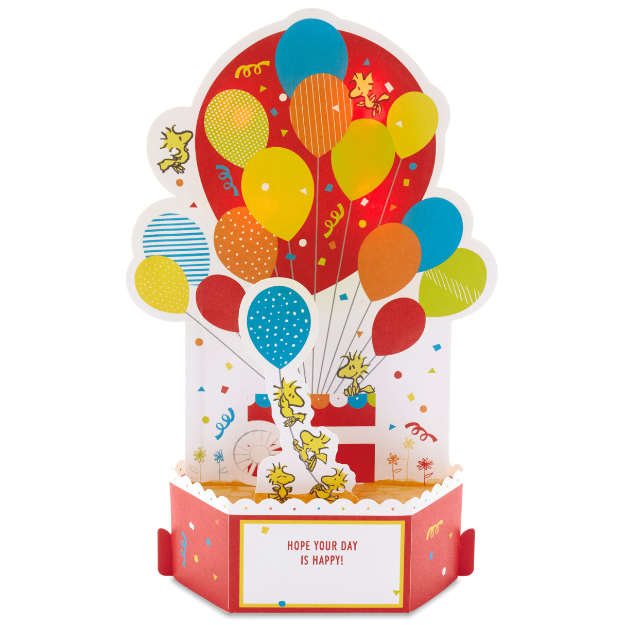 Paper Wonder Peanuts Pop Up Birthday Card with Music (Snoopy, Birthday Balloons)