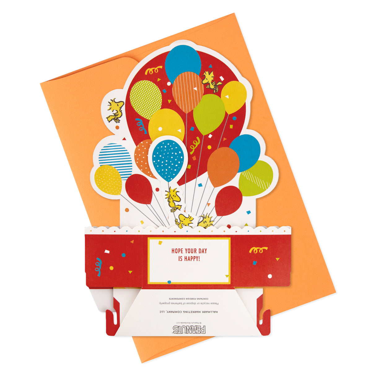 Paper Wonder Peanuts Pop Up Birthday Card with Music (Snoopy, Birthday Balloons)