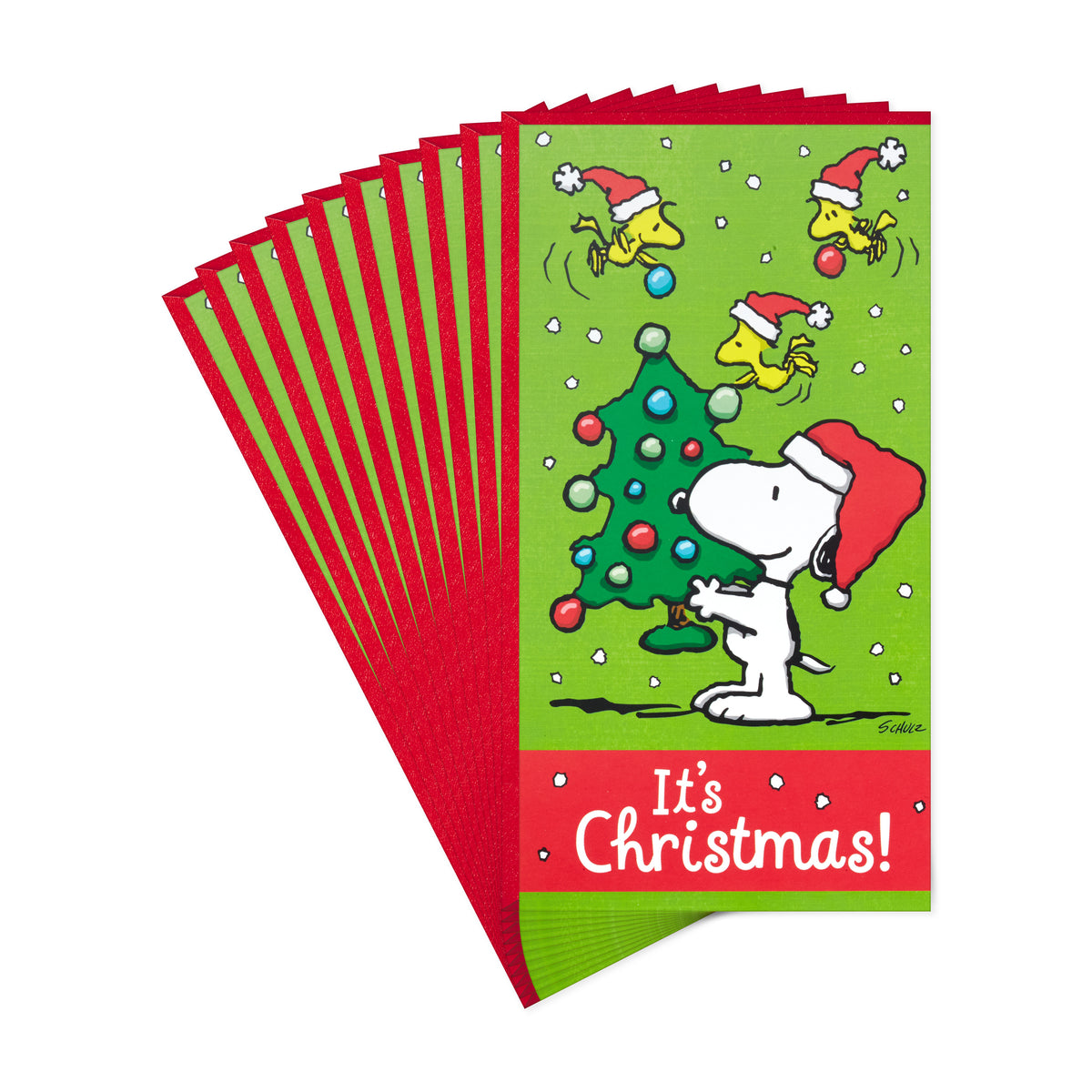Peanuts® Money Holder Christmas Cards, Pack of 10