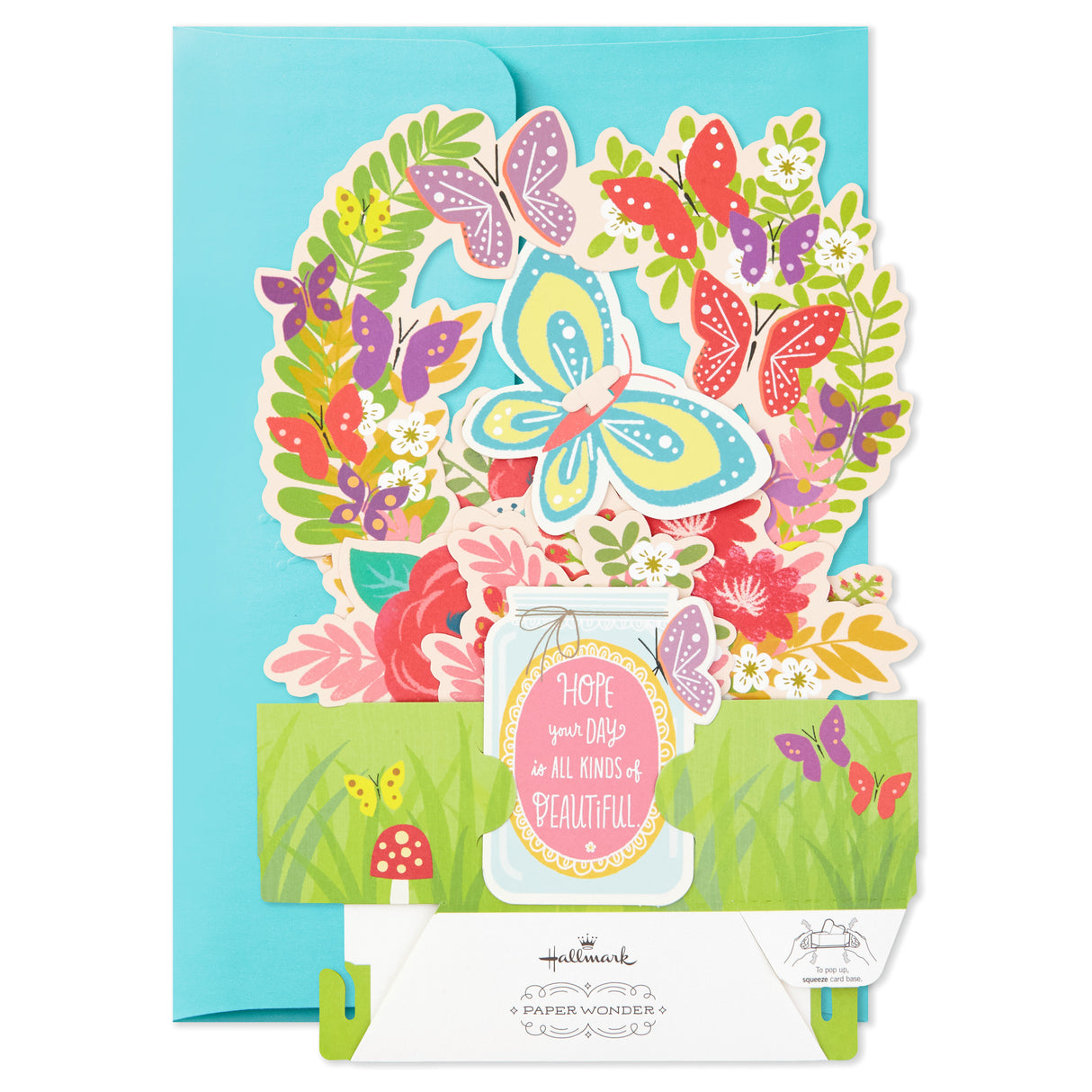 Paper Wonder Pop Up Birthday Card for Women (Flowers and Butterflies)