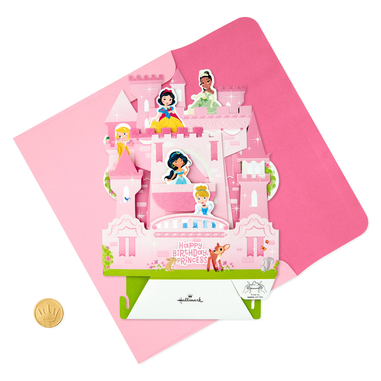 Paper Wonder Pop Up Birthday Card for Kids (Disney Princess Castle)