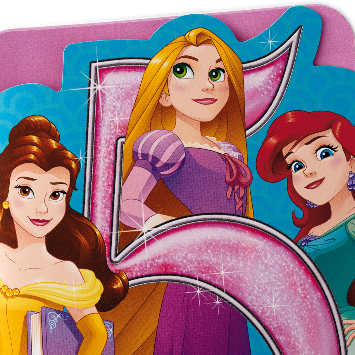 5th Birthday Card with Sound for Girl (Disney Princesses)