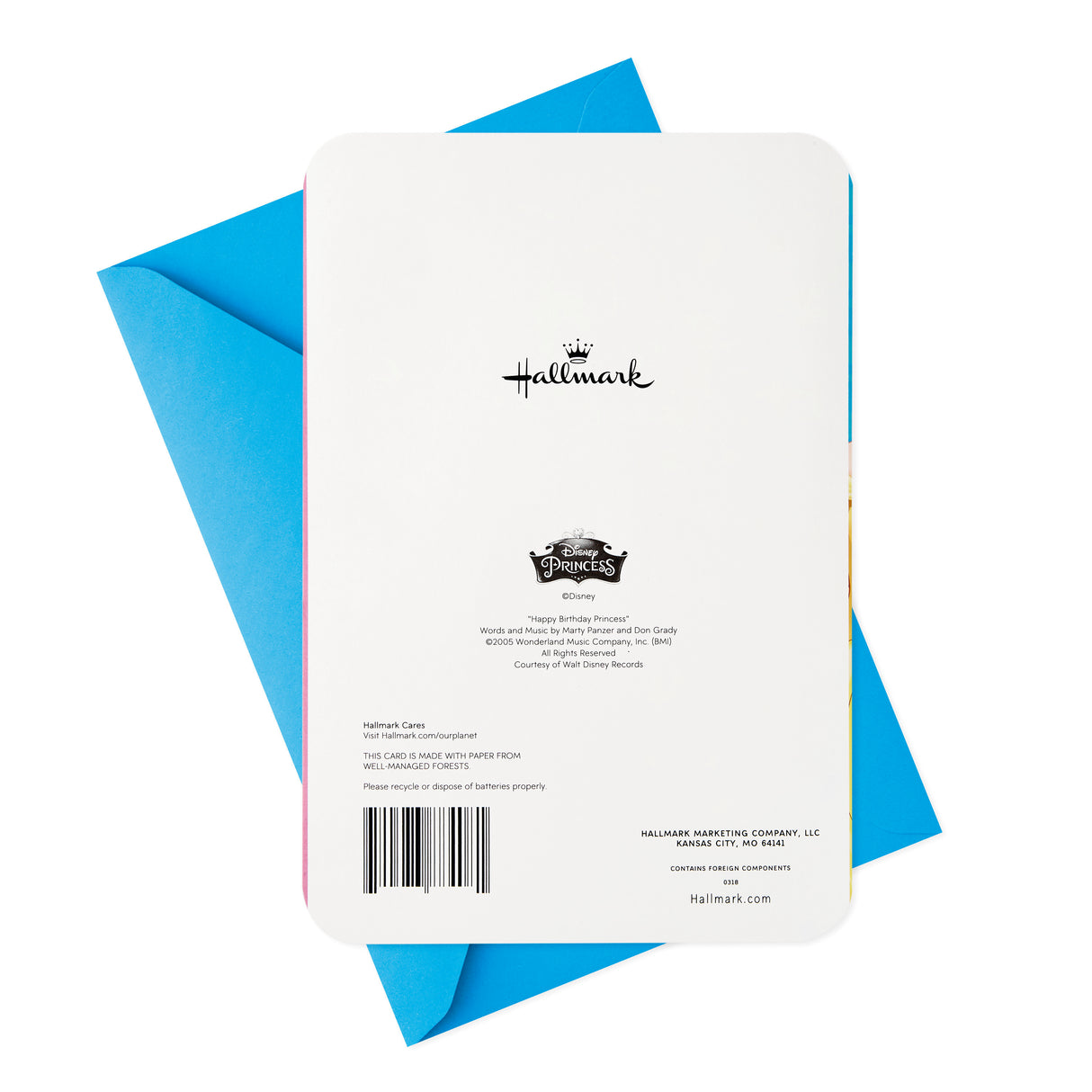 5th Birthday Card with Sound for Girl (Disney Princesses)