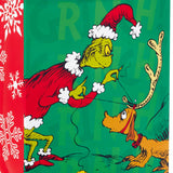 Hallmark Dr. Seuss Grinch Gift Bag Set for Kids (2 Bags: 1 Large 13", 1 Extra Large 15") The Grinch with Max and Sleigh