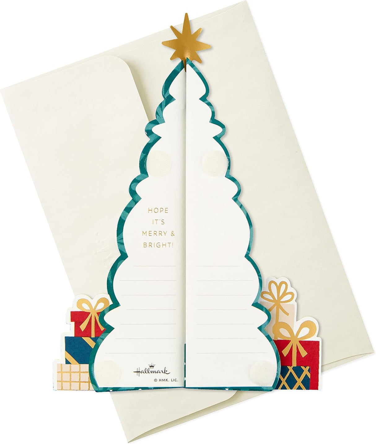 Hallmark Paper Wonder Displayable Pop Up Honeycomb Christmas Card (Christmas Tree)