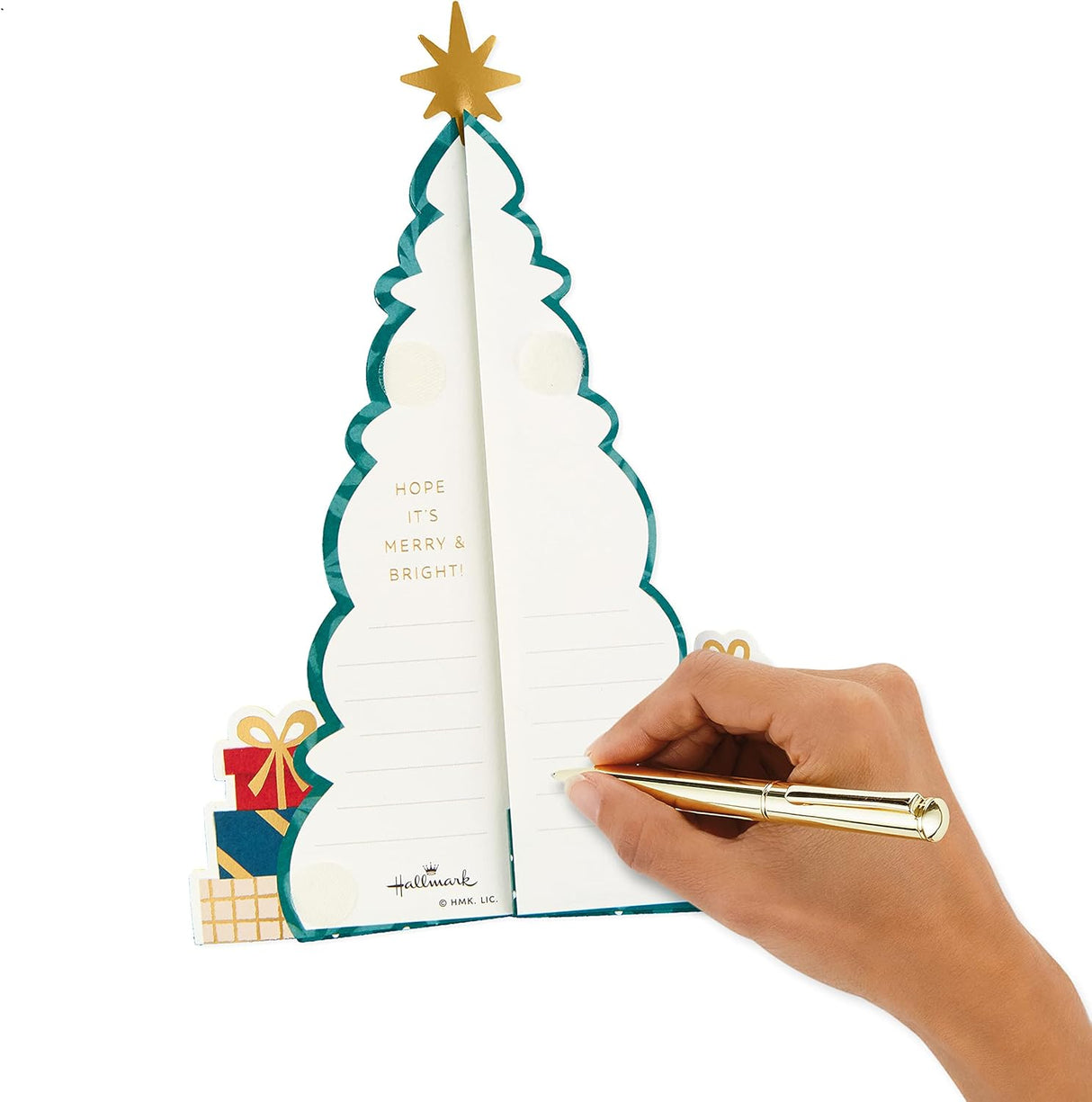 Hallmark Paper Wonder Displayable Pop Up Honeycomb Christmas Card (Christmas Tree)