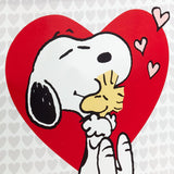 Hallmark Peanuts Valentine's Day Gift Bag Bundle (2 Bags: 1 Large 13", 1 Extra Large 15") with Charlie Brown, Snoopy, Woodstock