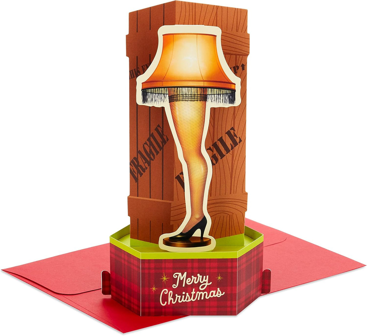 Paper Wonder Displayable Pop Up Christmas Card (A Christmas Story Leg Lamp)