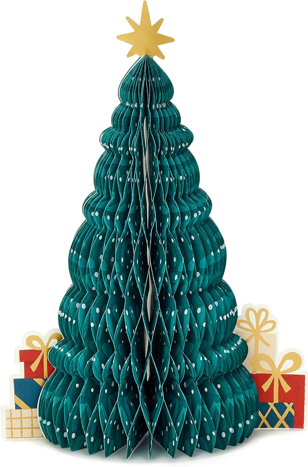 Hallmark Paper Wonder Displayable Pop Up Honeycomb Christmas Card (Christmas Tree)