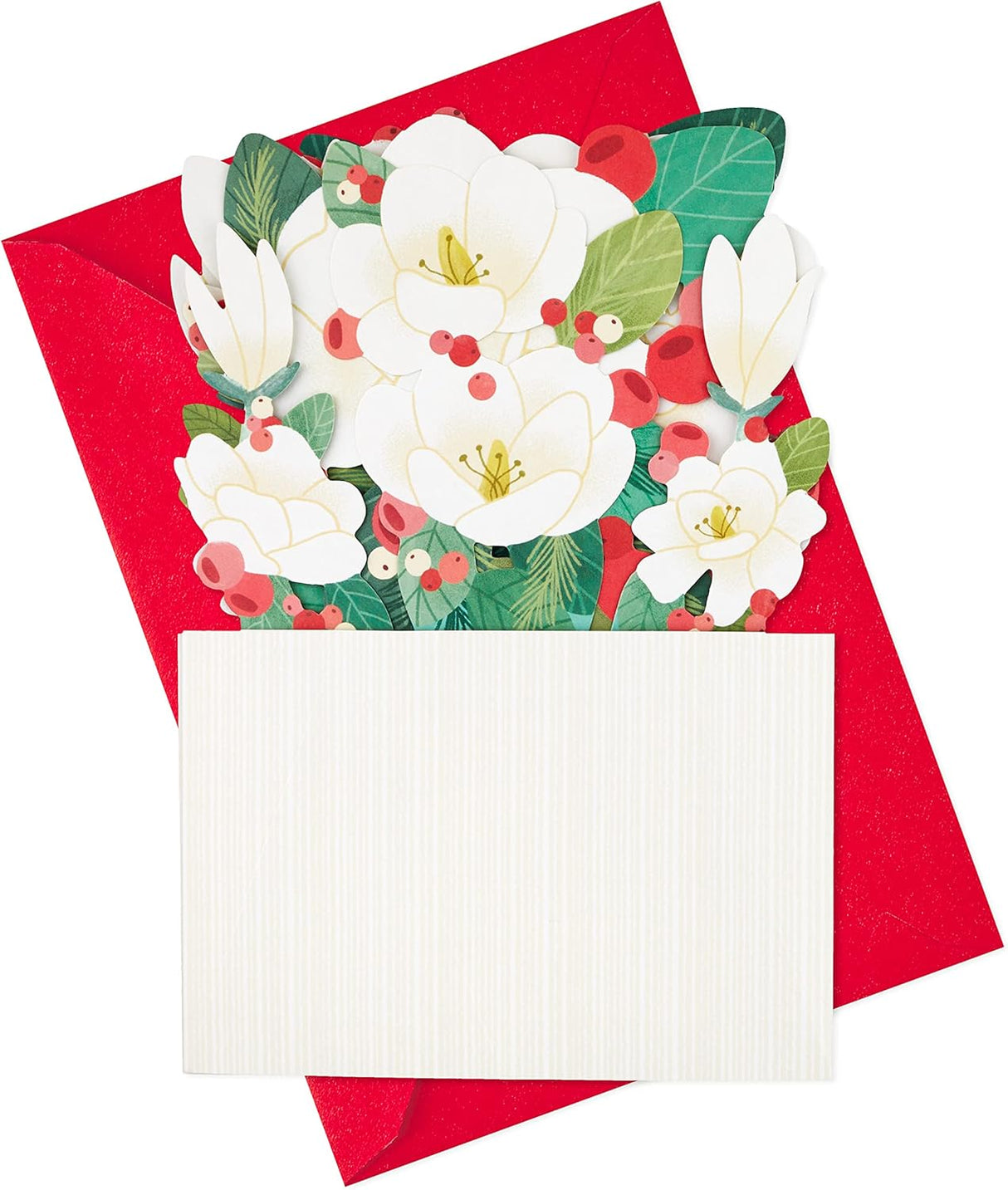 Hallmark Paper Wonder Pop Up Holiday Card (Magnolia Displayable Bouquet)