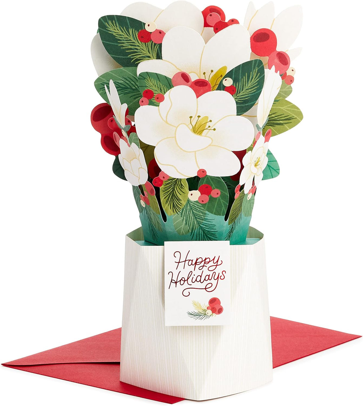 Hallmark Paper Wonder Pop Up Holiday Card (Magnolia Displayable Bouquet)