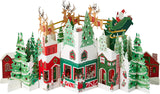 Hallmark Paper Wonder Pop Up Jumbo Christmas Card Holiday Tabletop Decor (Accordion Fold Christmas Village)