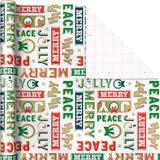 Hallmark Vintage Christmas Wrapping Paper Cut Lines on Reverse (3 Rolls: 120 sq. ft. ttl) Dancing Santas, Classic Snowman, "Merry, Jolly, Happy, Peace"