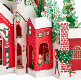 Hallmark Paper Wonder Pop Up Jumbo Christmas Card Holiday Tabletop Decor (Accordion Fold Christmas Village)