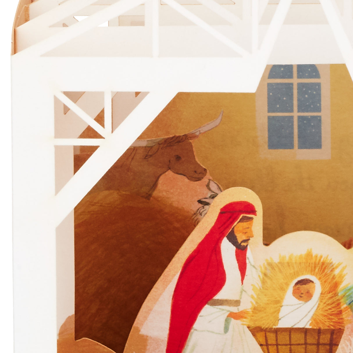 Hallmark Paper Wonder Displayable Religious Pop Up Christmas Card (Nativity Scene)