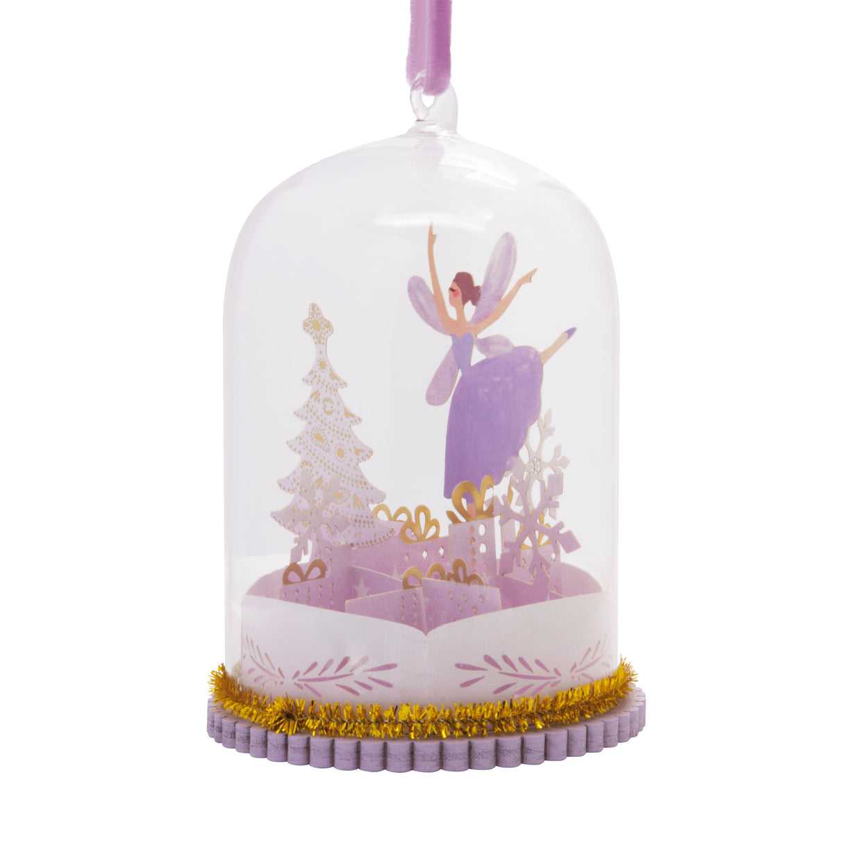 Signature Fairy in Glass Cloche Christmas Ornament