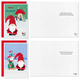 Gnome Boxed Christmas Card Assortment (16 Cards and Envelopes) Snow globe, Mushrooms, Wreath, Sled