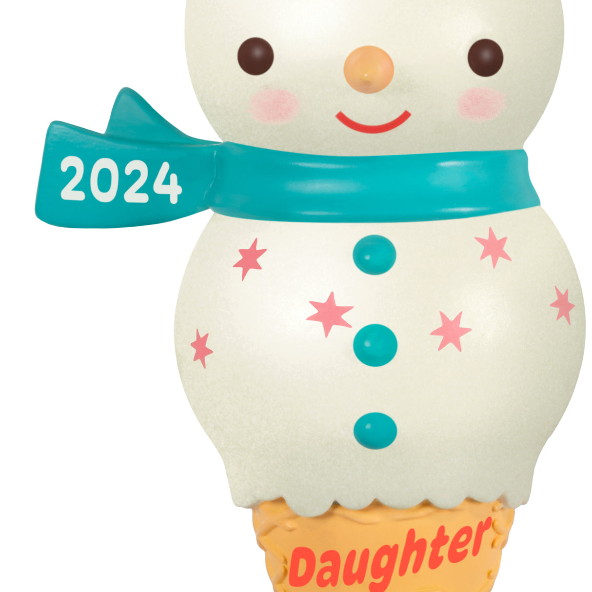 Keepsake Christmas Ornament 2024, Daughter Snowman Ice Cream Cone 2024, Family Gifts