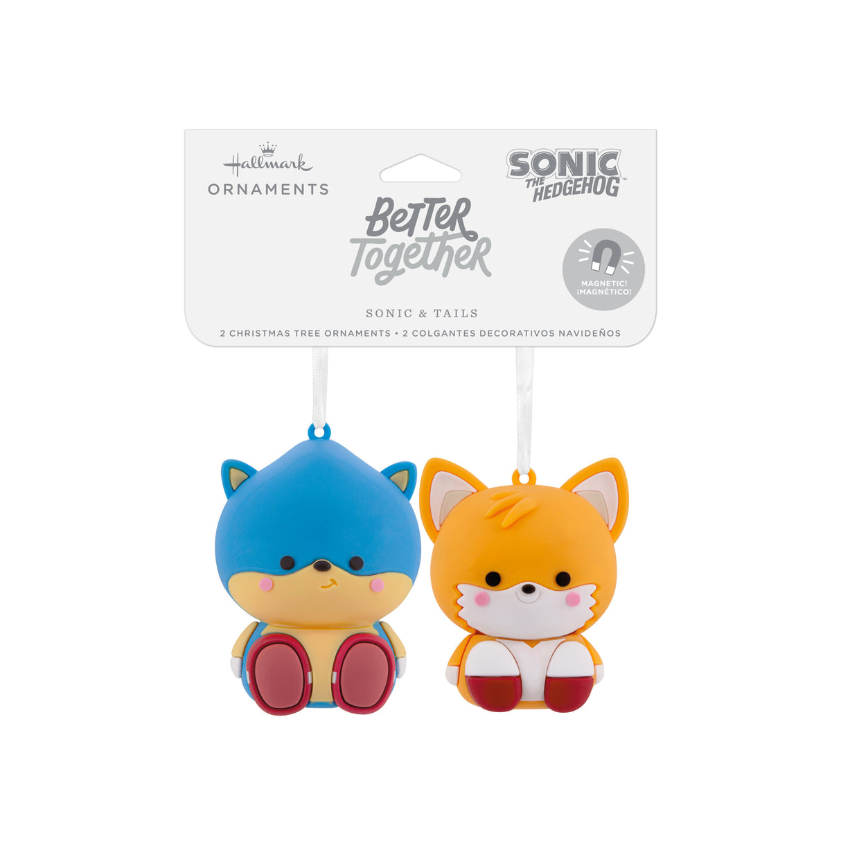 Better Together Sonic the Hedgehog and Tails Magnetic Christmas Ornaments, Set of 2