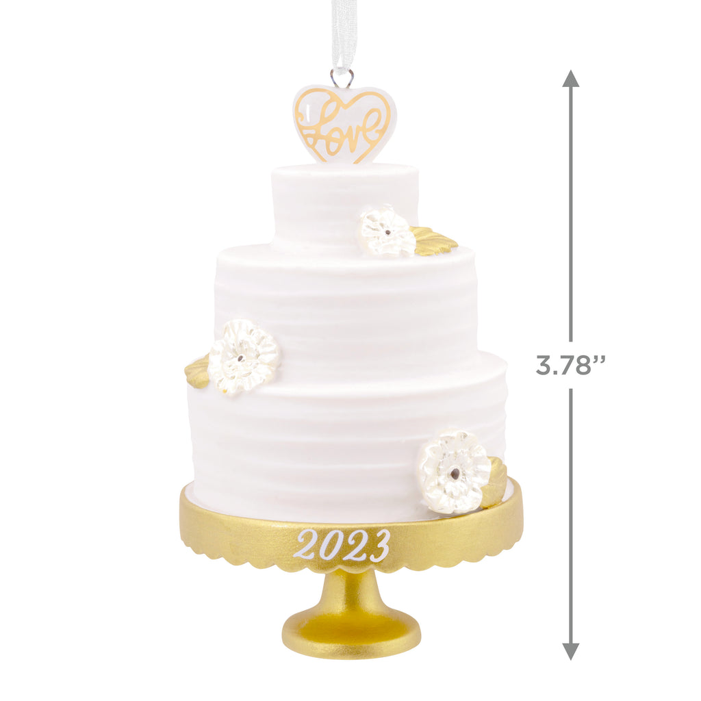 Wedding Cake 2023 Premium Porcelain Ornament