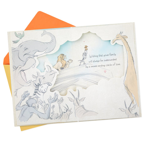 Hallmark Disney Baby Shower Card (Lion King, Baby Simba)