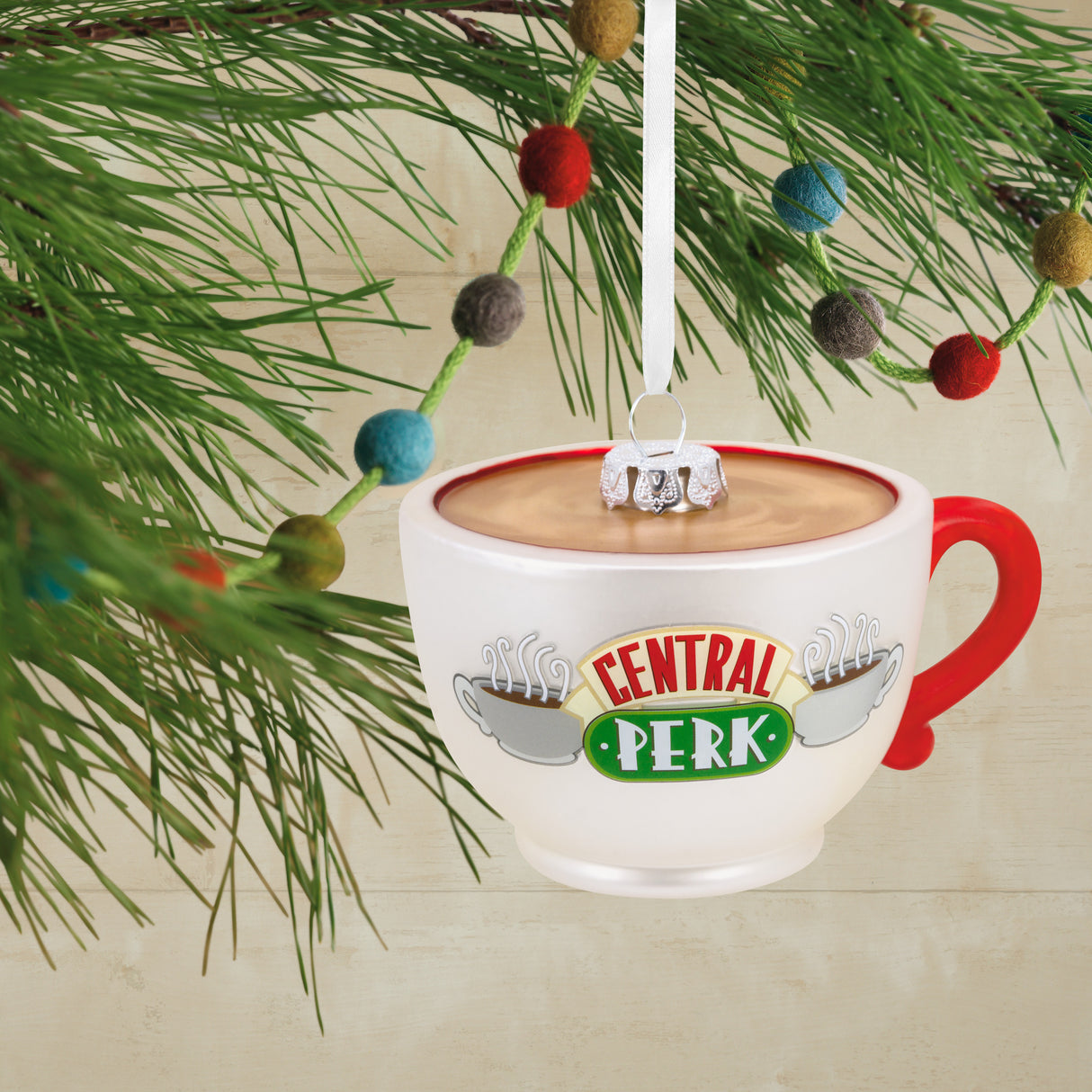 Hallmark Christmas Ornament (Friends Central Perk Cafe Coffee Cup Blown Glass)