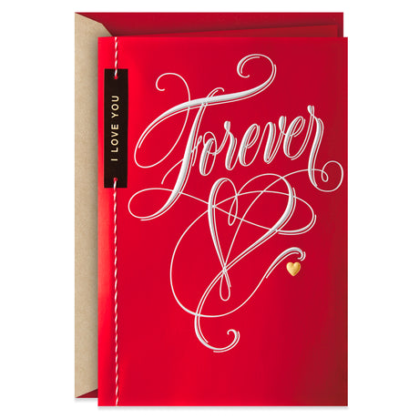 Hallmark Valentine's Day Card for Husband, Wife, Boyfriend, Girlfriend (Forever Lettering)