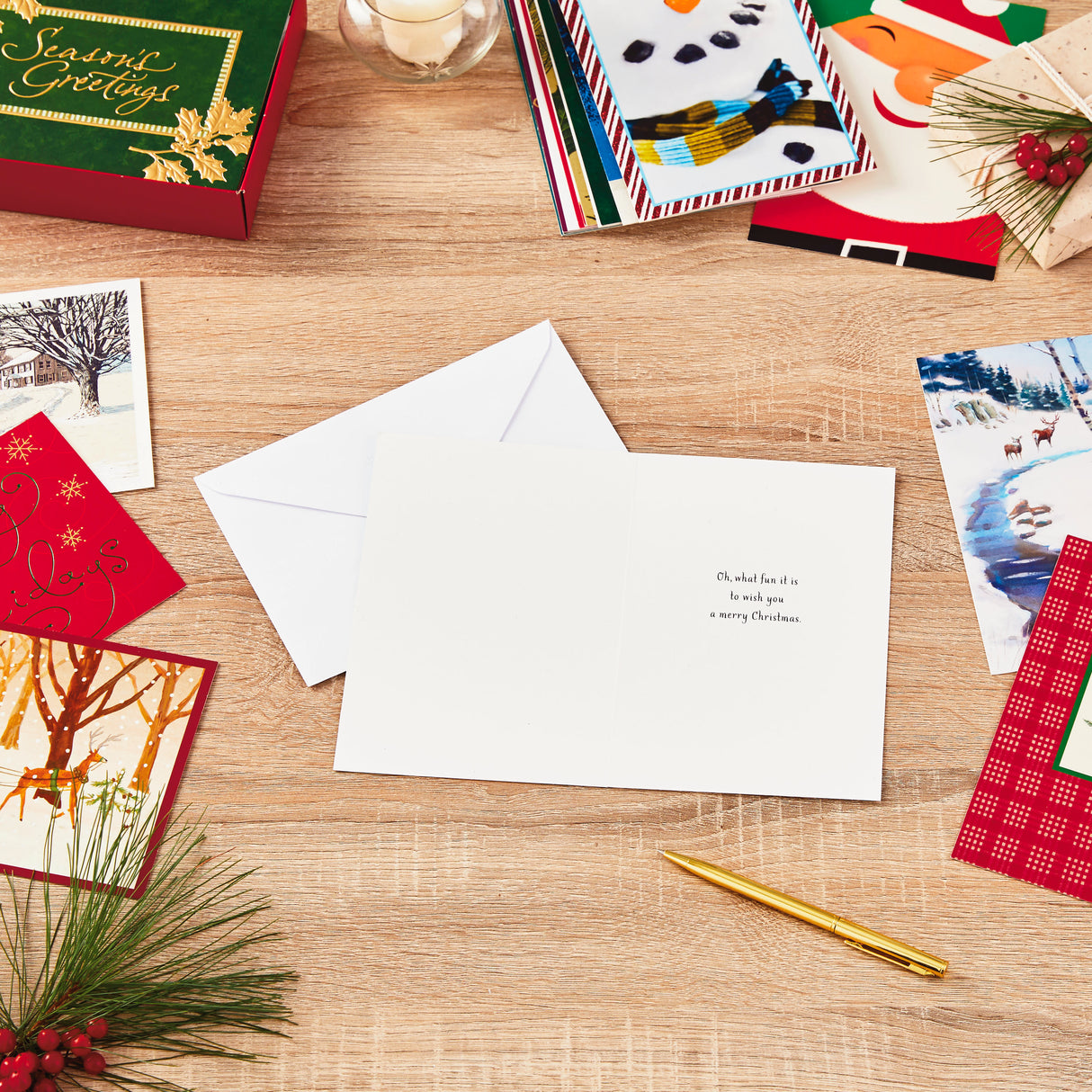 Assorted Boxed Christmas Cards (Set of 20 Holiday Greeting Cards and Envelopes)