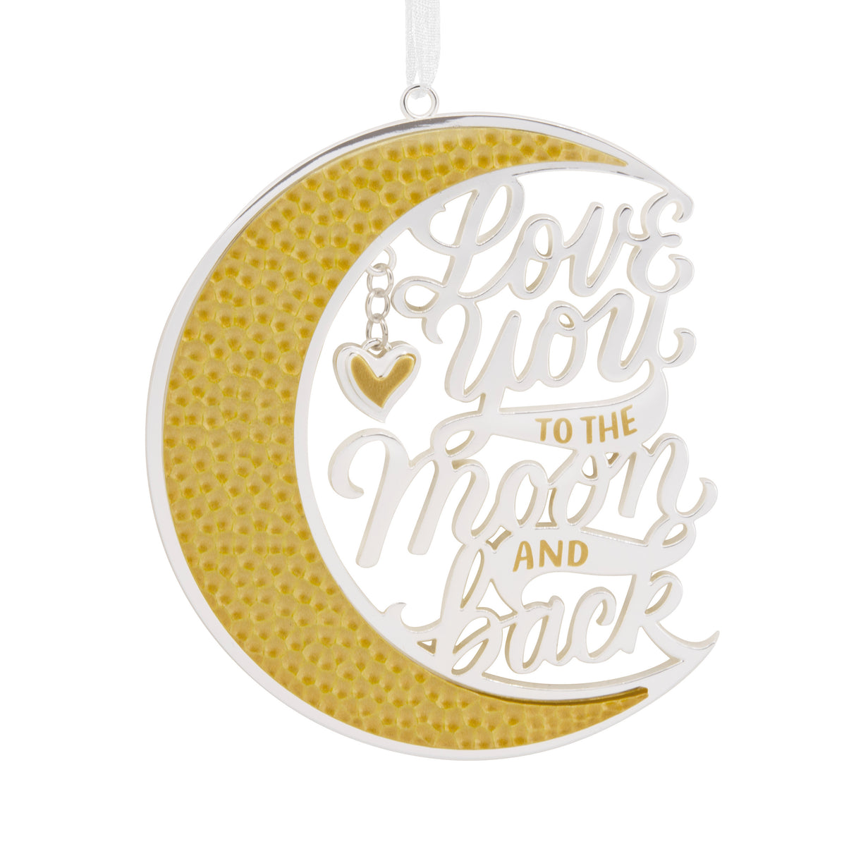 Hallmark Love You to the Moon and Back Christmas Ornament, Premium Metal