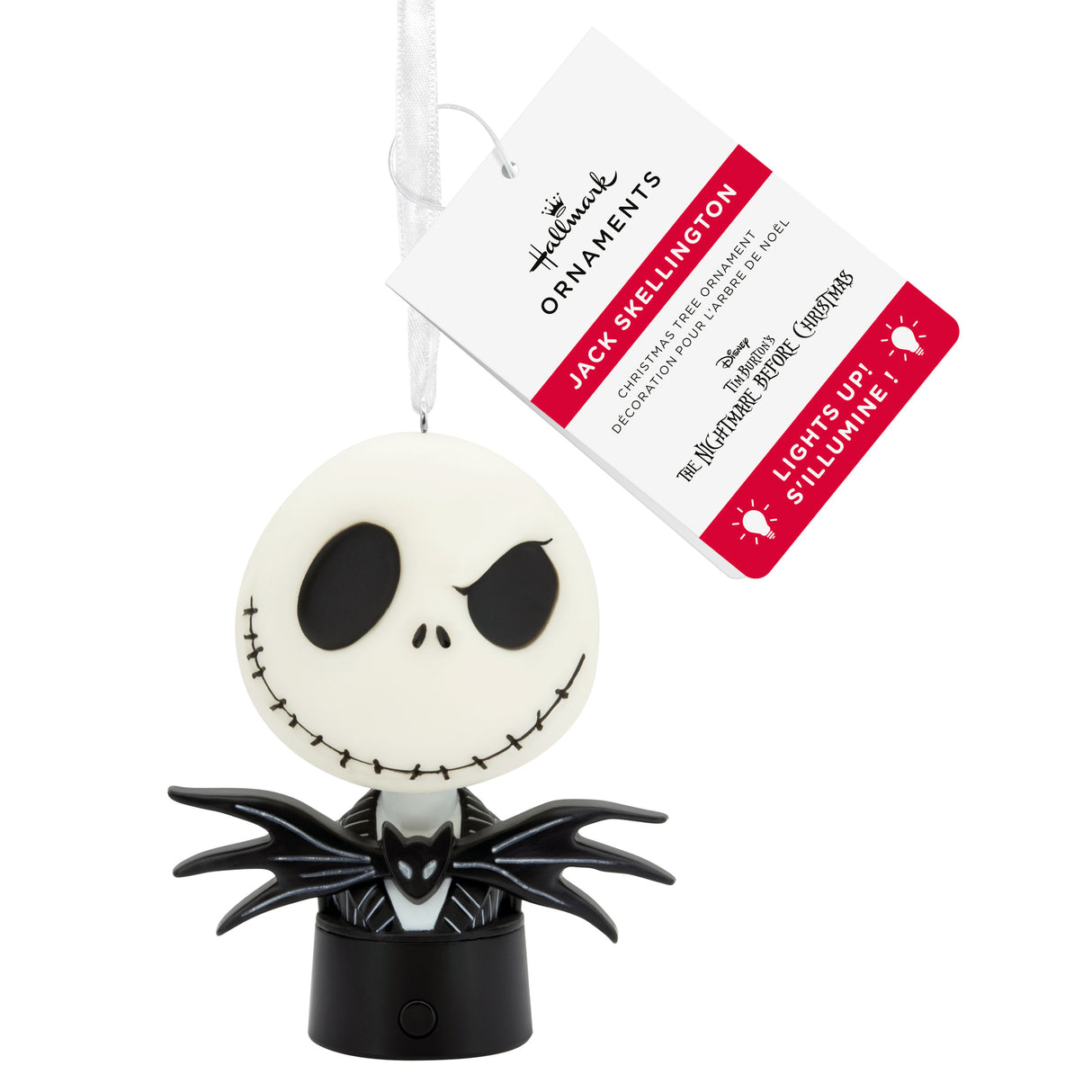 Disney Tim Burton's The Nightmare Before Christmas Jack Skellington Christmas Ornament With Light