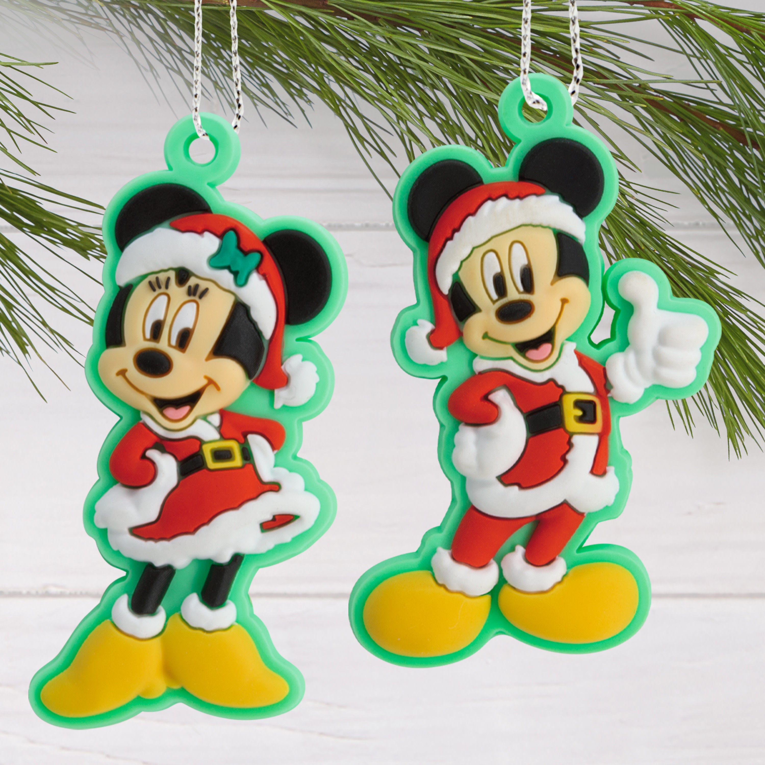 Disney Mickey & Minnie 34 store Piece + 1 Tree Topper Christmas Ornaments-NEW