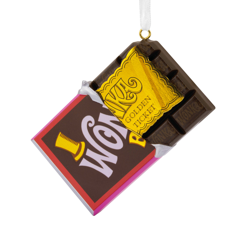 Willy Wonka and The Chocolate Factory™ Wonka Bar With Golden Ticket Ornament