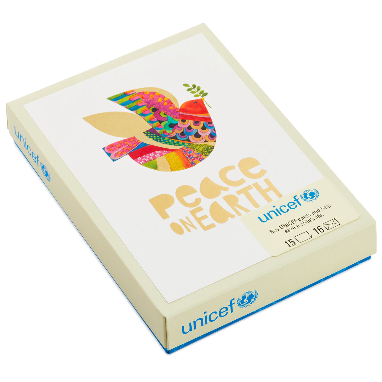 UNICEF Christmas Boxed Cards, Peace On Earth Dove (12 Cards and 13 Envelopes)