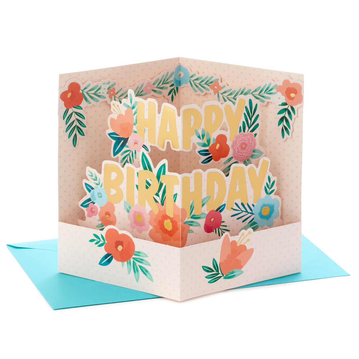 Hallmark Paper Wonder Pop Up Birthday Card for Women (Flower Garland)