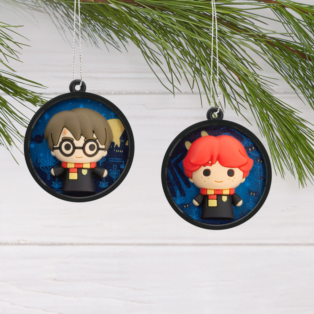 Harry Potter Scenes Mini Christmas Ornaments, Shatterproof, Set of 4