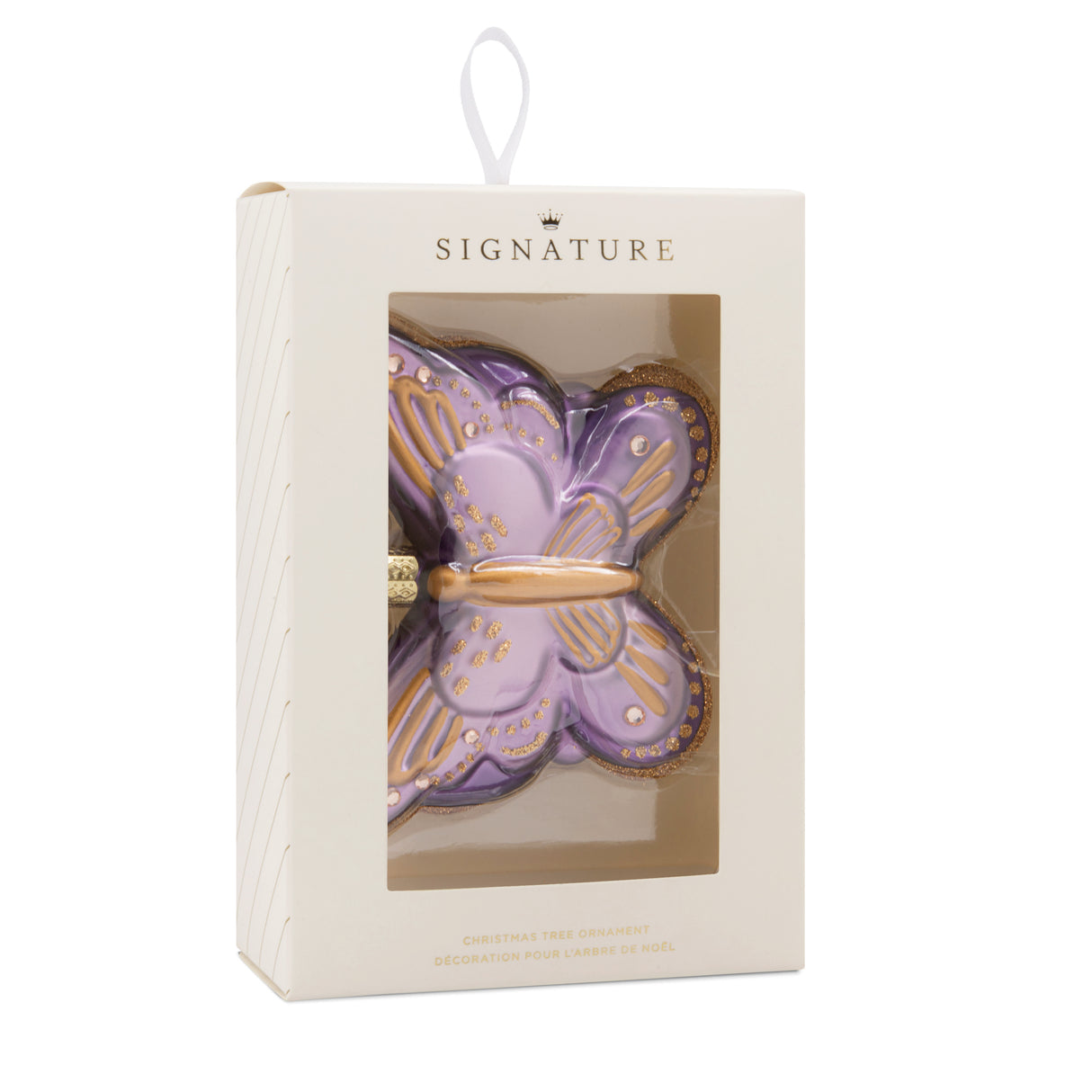 Signature Butterfly Glass Christmas Ornament