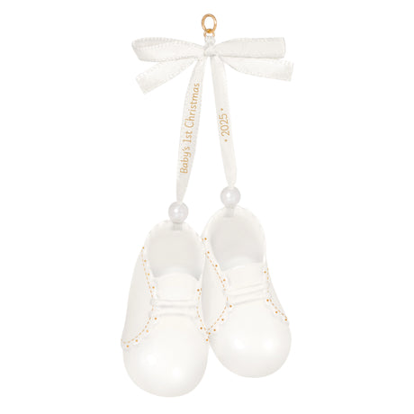 Hallmark Keepsake Christmas Ornament (Baby's 1st Christmas Baby Booties 2025, Porcelain)