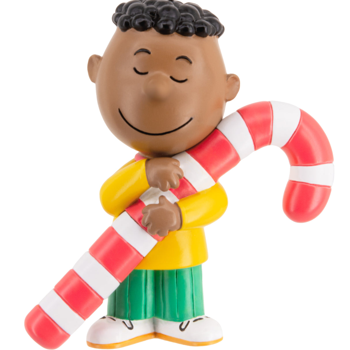 Hallmark Christmas Ornament (Peanuts Franklin With Candy Cane)
